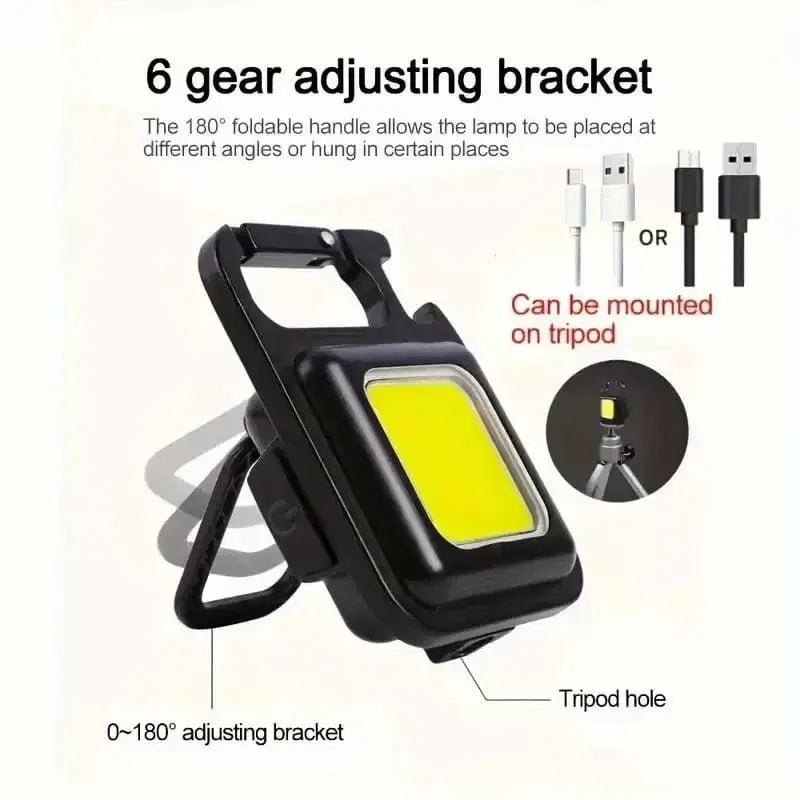 China China Mini LED Flashlight Keychain Aluminium Alloy Portable COB Camping Lamps USB Charging Work Lights Outdoor Fishing Hiking Lanterna