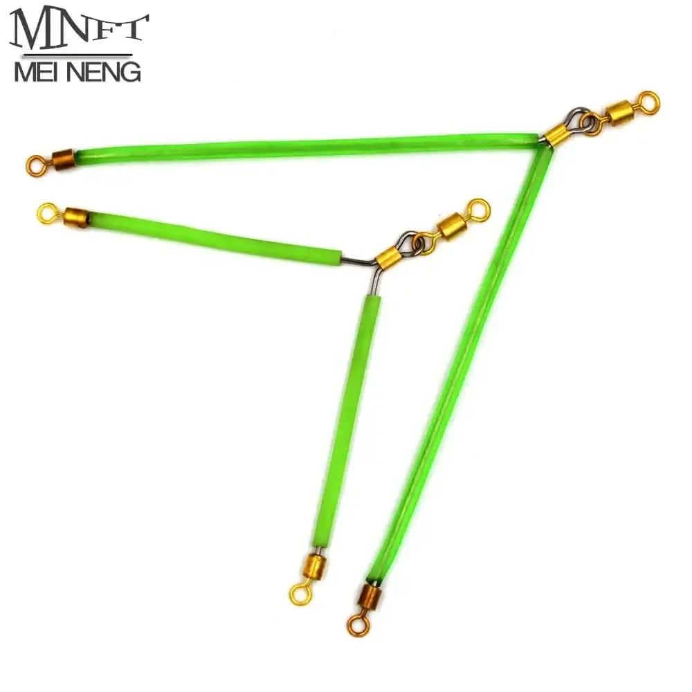 China China MNFT 6Pcs Luminous Stainless Steel Anti Tangle Booms With Swivel Hook Lure Connector Supplies Sea /Boat Fishing Tackle