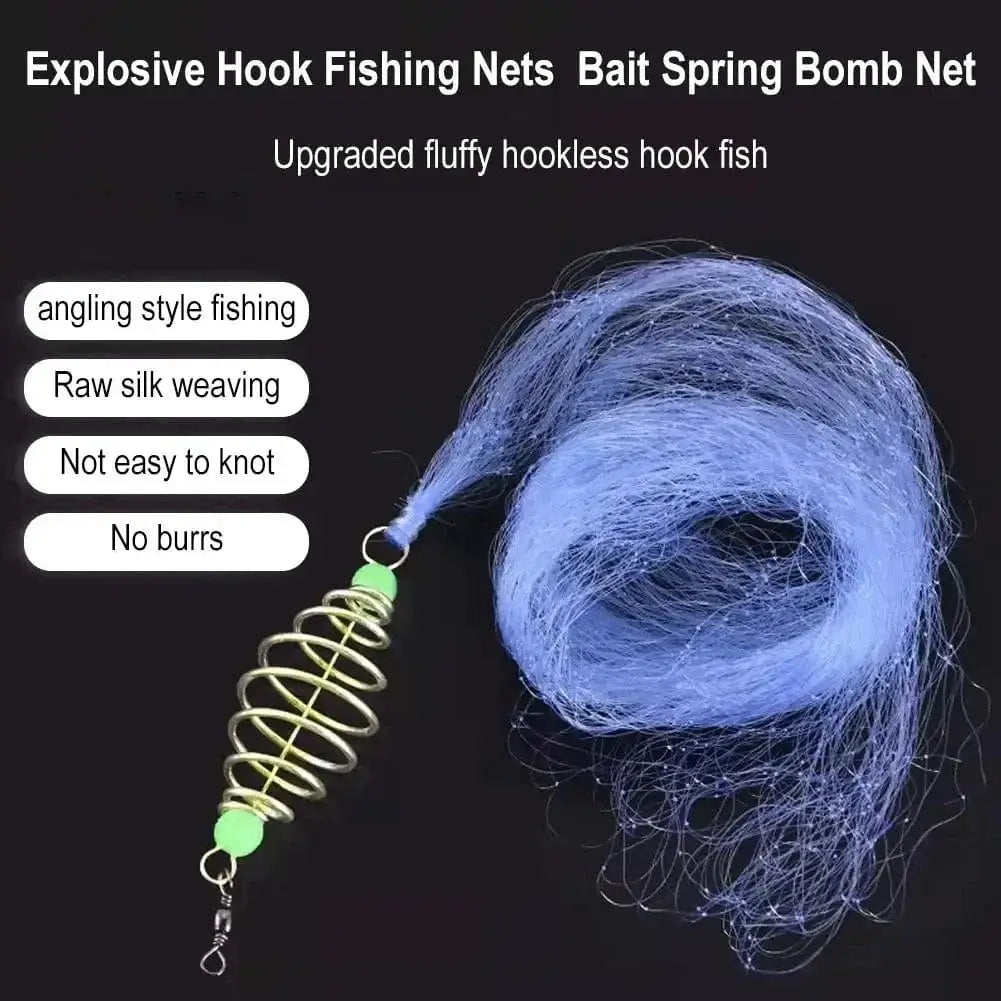 China China Multi Size Fishing Net Explosion Hook Trap Mesh Luminous Shoal Bead Gill Sea Feeder Cast Netting Trap Copper Nettackle Desi T4s9