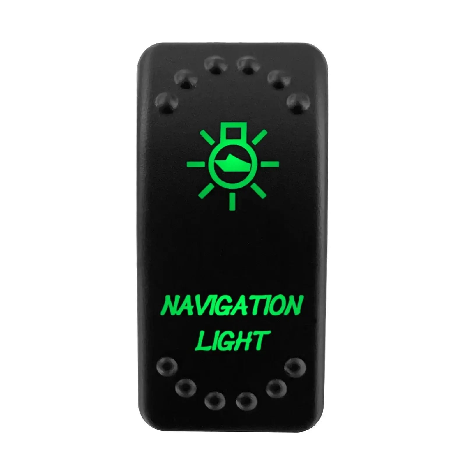China China NAVIGATION LIGHT Waterproof Green Led Car Rocker Switch On Off 12V 20A Washer Wiper Momentary Toggle Switch For Marine Boat ATV RZR RV Autosteer