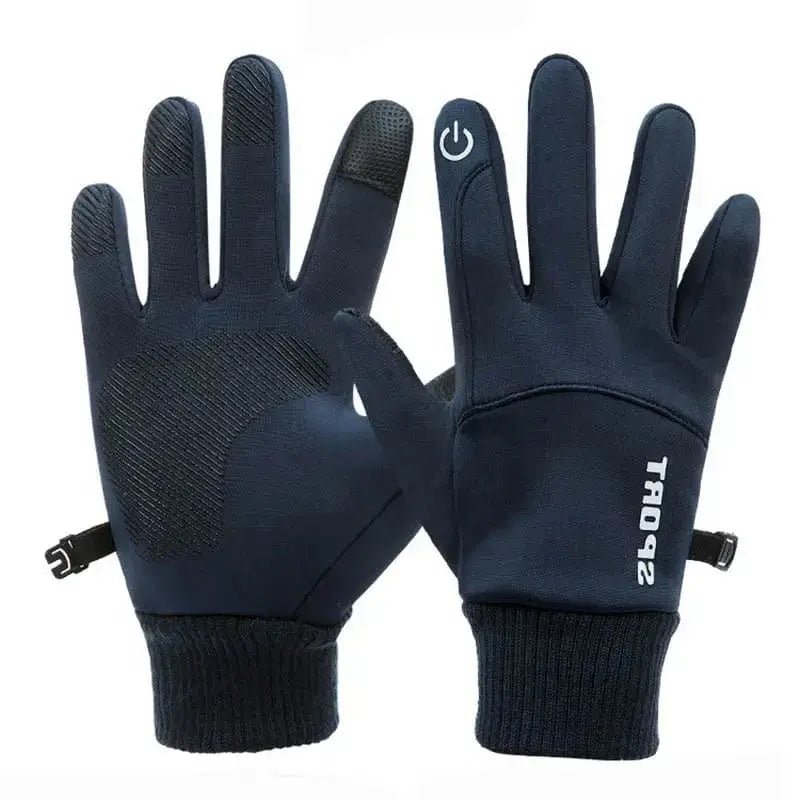 China China navy blue / XL Winter Waterproof Men's Gloves Touchscreen Windproof Sports Fishing Driving Motorcycle Ski Non-slip Warm Cycling Women Gloves