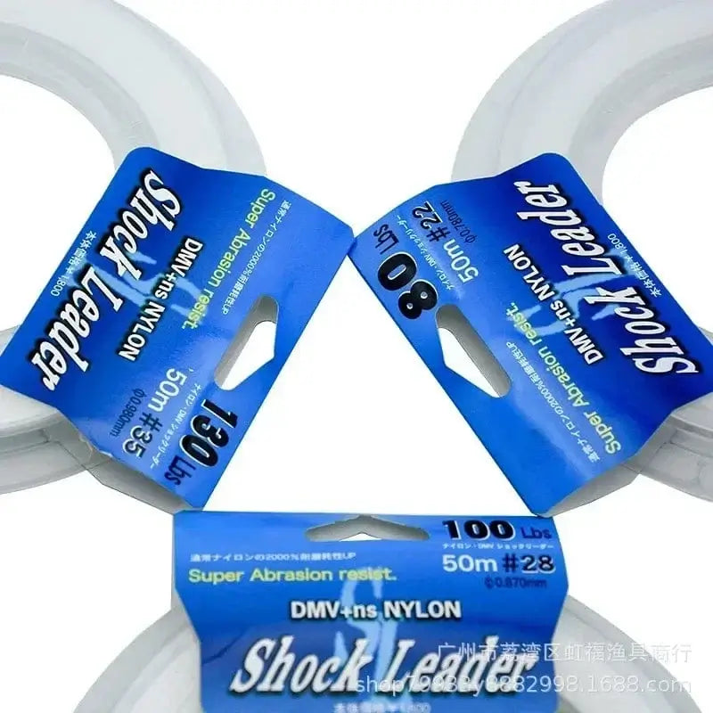 China China New JAPAN Original 50M Nylon Saltwater High Stength Jigging/Popping Leader Fishing Line #7--#60 Tuna Bass for Fishing Reel