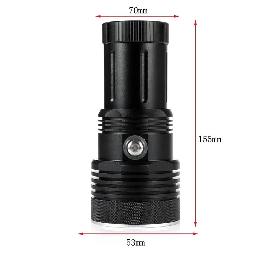 China China New Powerful Waterproof 200M Depth Diving Flashlight 3 x XHP70.2 Super Bright LED Professional Dive Underwater Tactical Torch