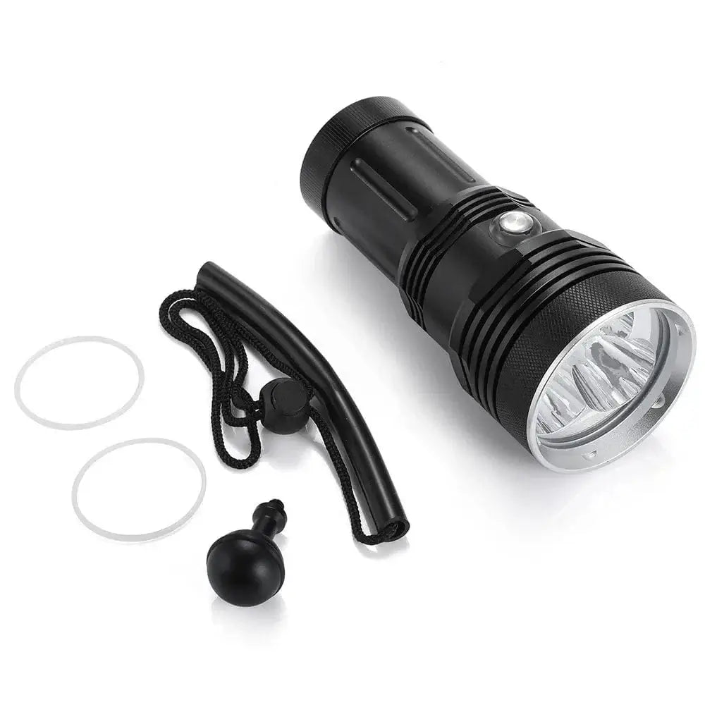 China China New Powerful Waterproof 200M Depth Diving Flashlight 3 x XHP70.2 Super Bright LED Professional Dive Underwater Tactical Torch