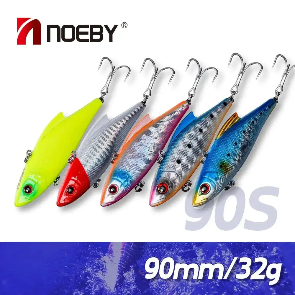 China China Noeby 3pcs VIB Fishing Lure 90mm 33g Rattling Variable Sinking Bait Wobblers Seawater Crankbait Pike Winter Fishing Tackle