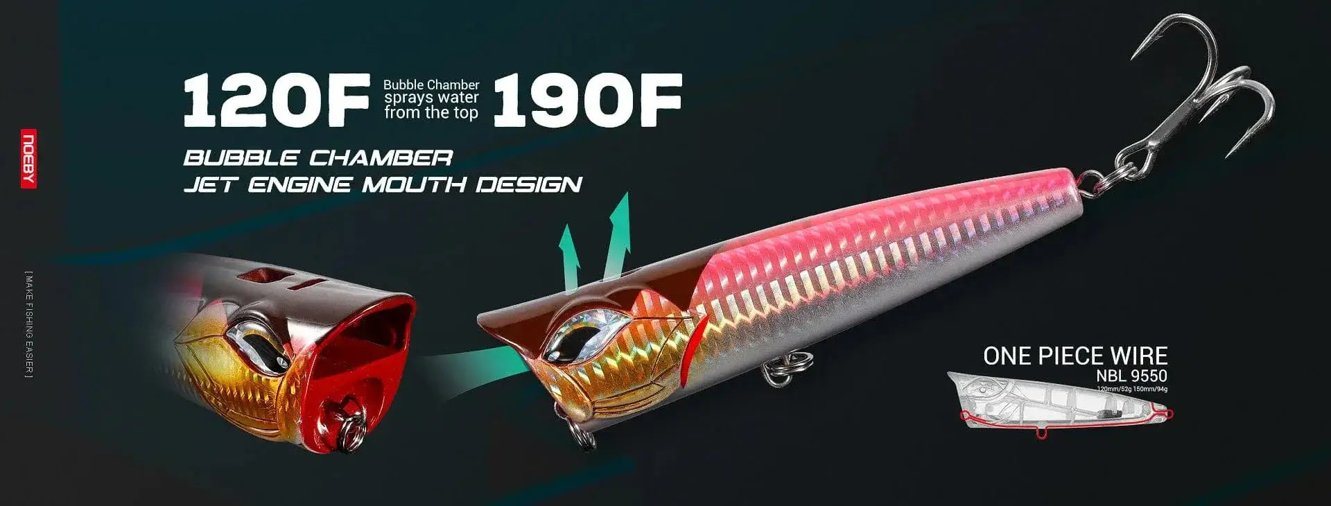 China China Noeby Feed Popper 175mm 73g Fishing Lures Topwater Popper Wobbler Artificial Hard Bait for Tuna Big Game Amberjack Fishing Lures