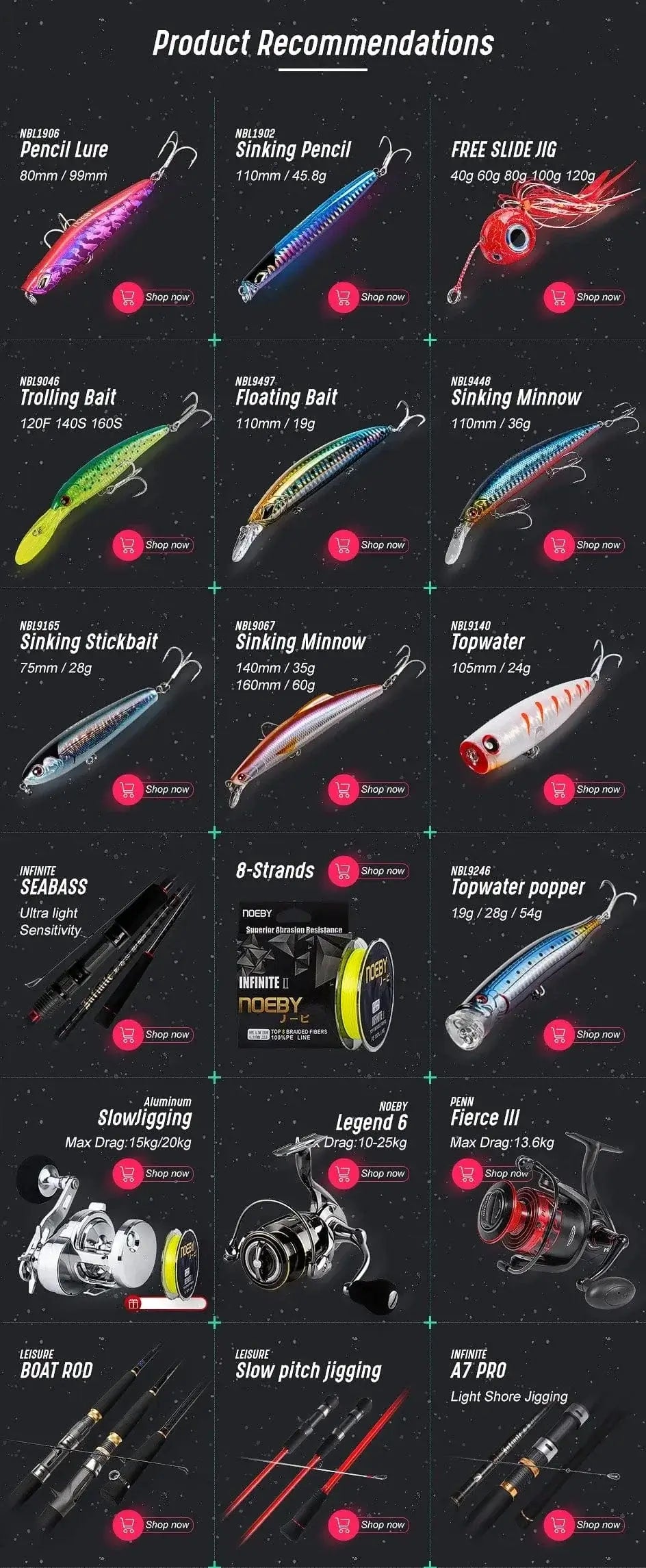 China China NOEBY Popper Fishing Lures 120mm 41g 190mm 129g Topwater Bubble Baits Jet Popper Wobblers for GT Tuna Big Game Fishing Lure