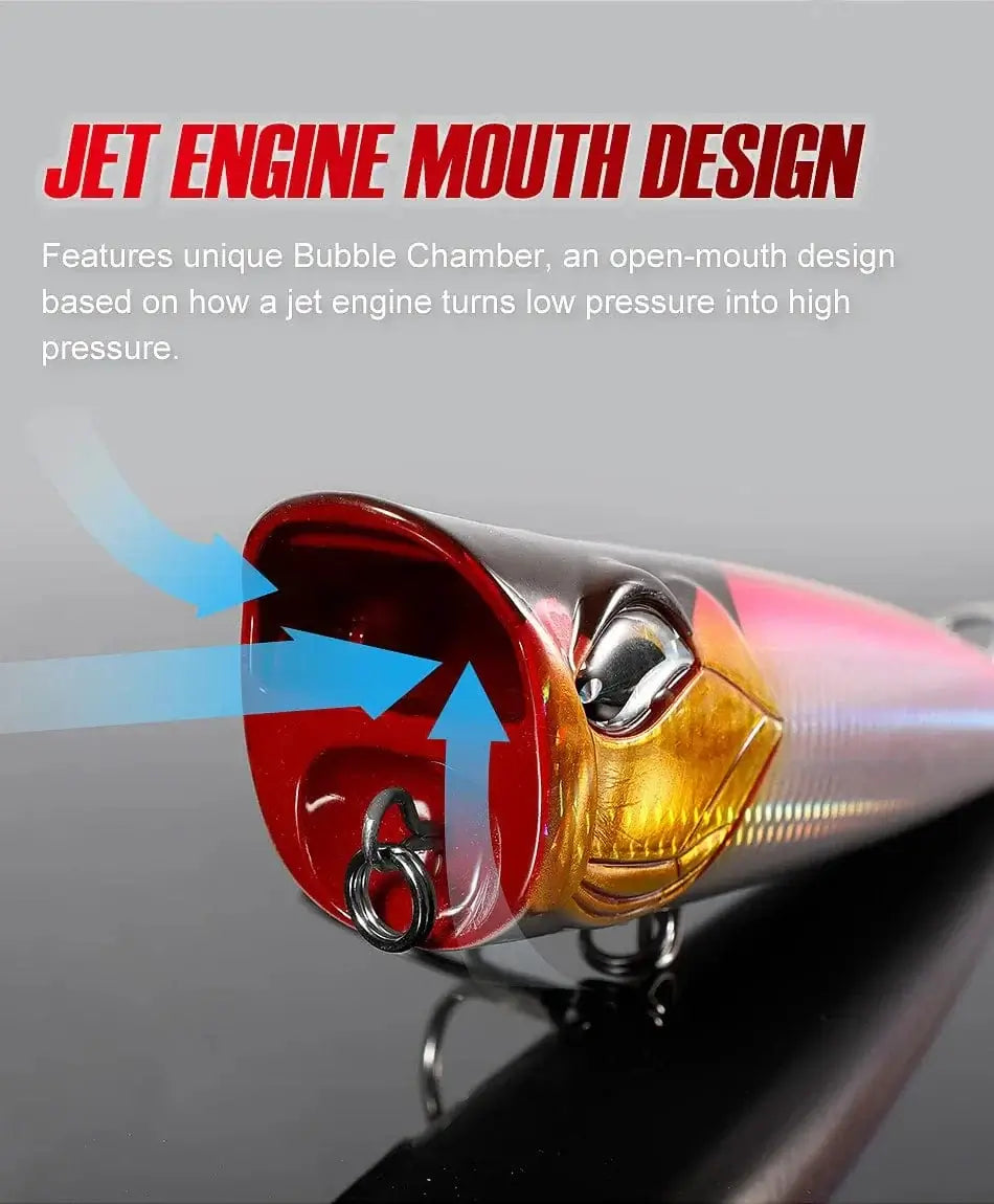 China China NOEBY Popper Fishing Lures 120mm 41g 190mm 129g Topwater Bubble Baits Jet Popper Wobblers for GT Tuna Big Game Fishing Lure