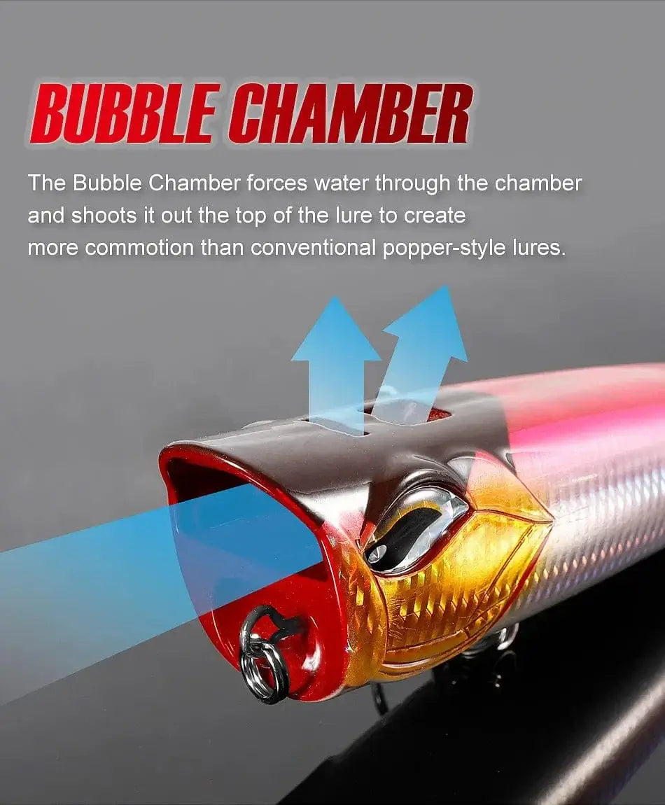 China China NOEBY Popper Fishing Lures 120mm 41g 190mm 129g Topwater Bubble Baits Jet Popper Wobblers for GT Tuna Big Game Fishing Lure