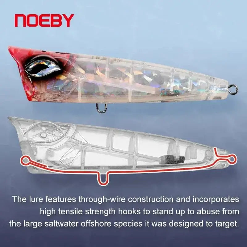 China China NOEBY Popper Fishing Lures 120mm 41g 190mm 129g Topwater Bubble Baits Jet Popper Wobblers for GT Tuna Big Game Fishing Lure