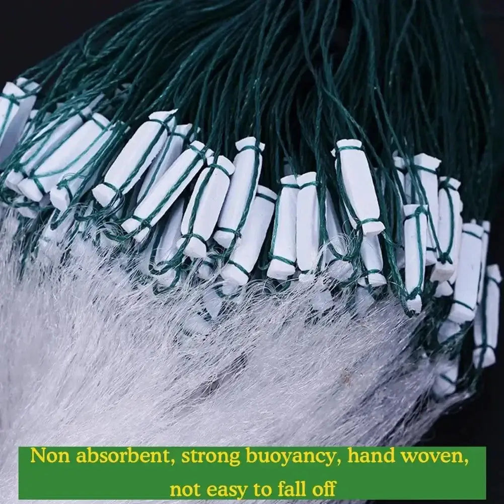 China China One Layer Fishing Net Single Mesh Nylon Float Accessories Fishing Gill Net Hand Monofilament Casting Trap Net Fishi W8U8