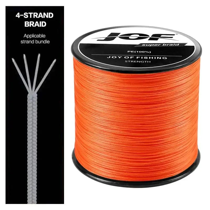 China China Orange / 300m-X4-0.4-10LB JOF 4 Strands Braided Fishing Line Multifilament 300M Carp Fishing 10-82lb Japanese Braided Wire Fishing Accessories Pe Line