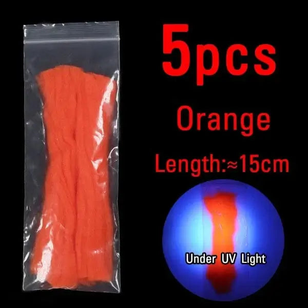 China China Orange 5PCS ICERIO Fly Fishing Multiple Color Egg Yarn Glow Bug Yarn Fiber Baitfish Lure Parachute Fly Tying Material