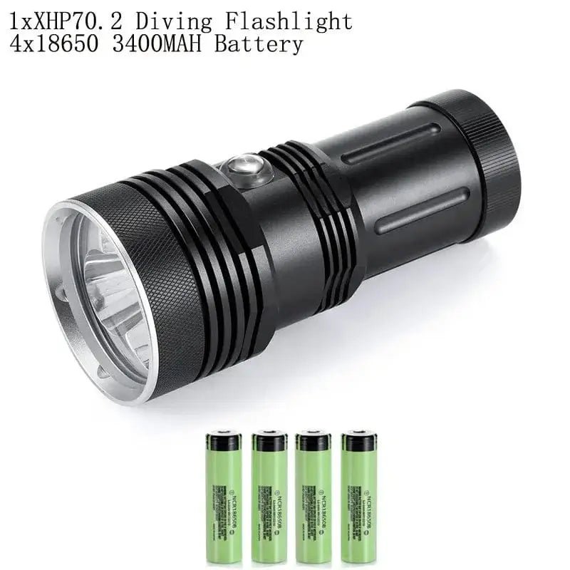 China China Package B / White light / CHINA|LITHIUM ION New Powerful Waterproof 200M Depth Diving Flashlight 3 x XHP70.2 Super Bright LED Professional Dive Underwater Tactical Torch