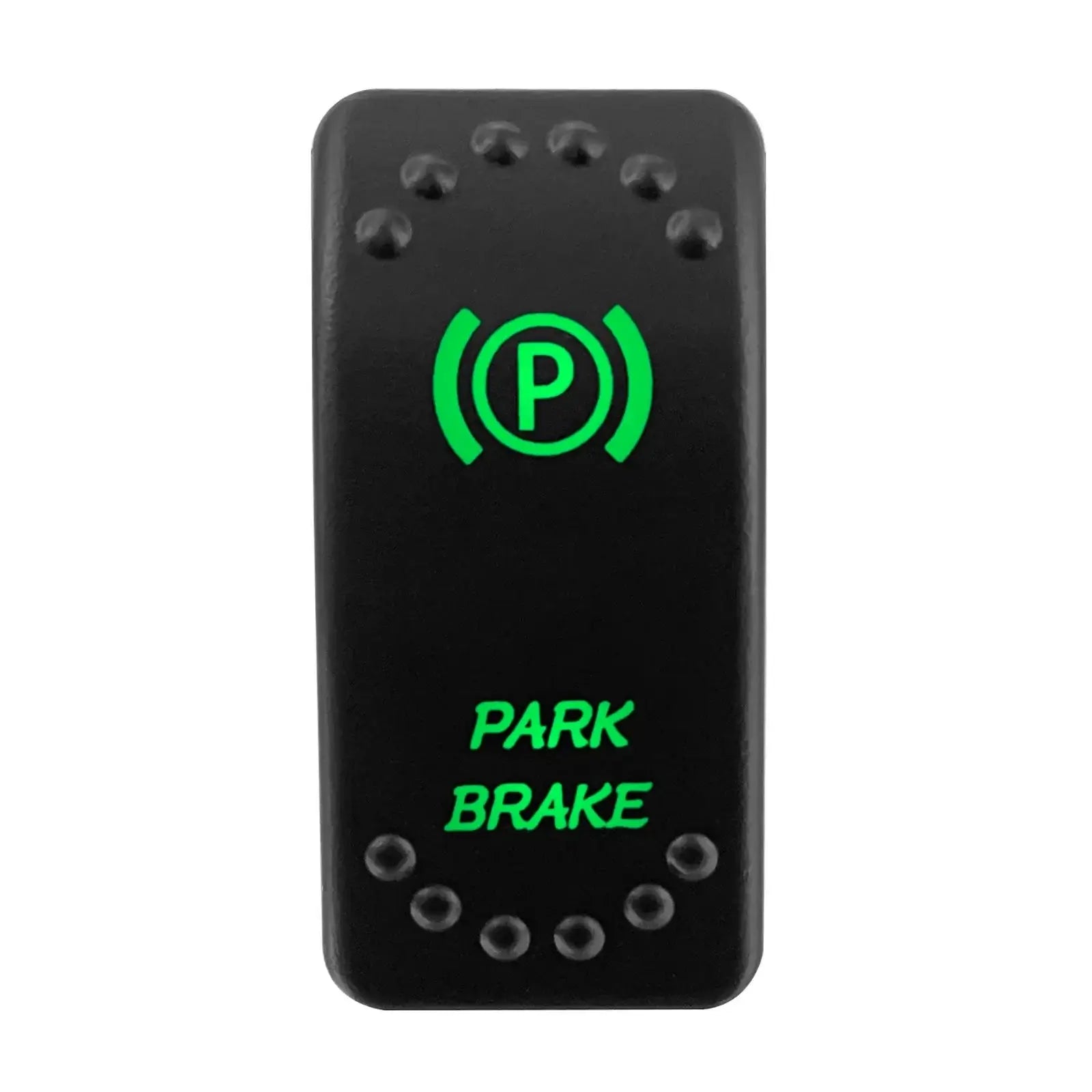 China China PARK BRAKE Waterproof Green Led Car Rocker Switch On Off 12V 20A Washer Wiper Momentary Toggle Switch For Marine Boat ATV RZR RV Autosteer