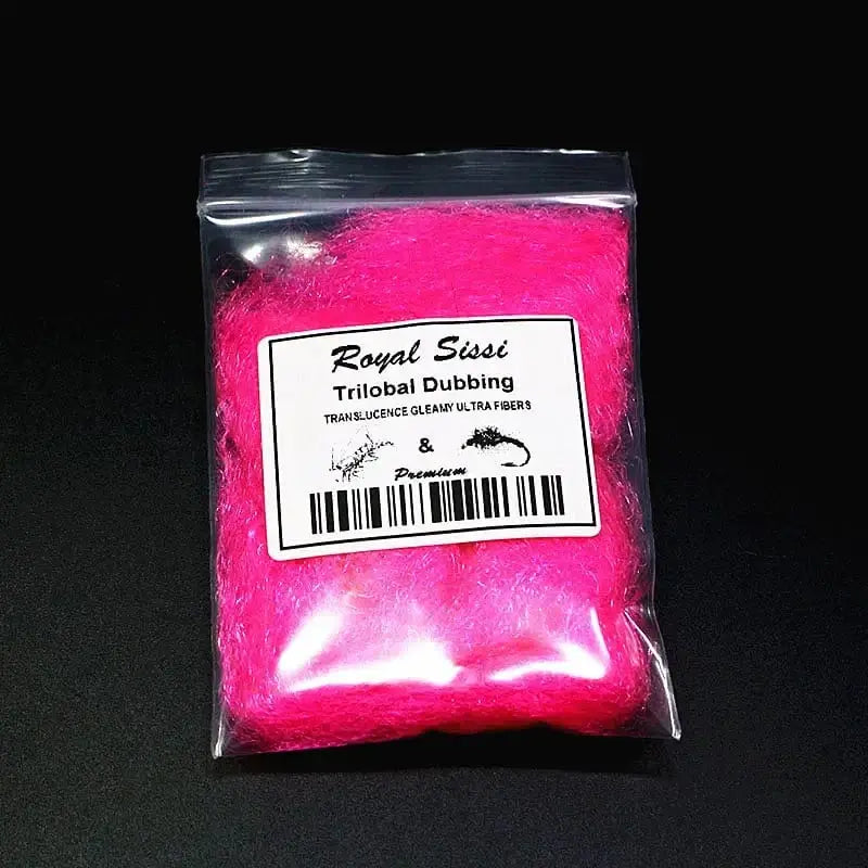 China China Pink 12 optional colors trilobal dubbing fly tying antron dubs translucence gleamy dubbing materials crystal czech buggy nymph dubs