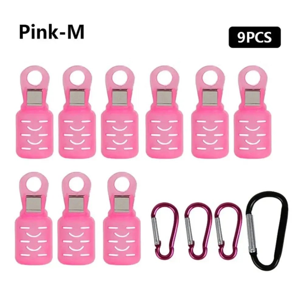 China China Pink M 9pcs Squid Jig Hook Cover Anti-Scratch Puncture Wooden Shrimp Hook Cover Storage Case Outdoor Camping Fishing Accessories Tools