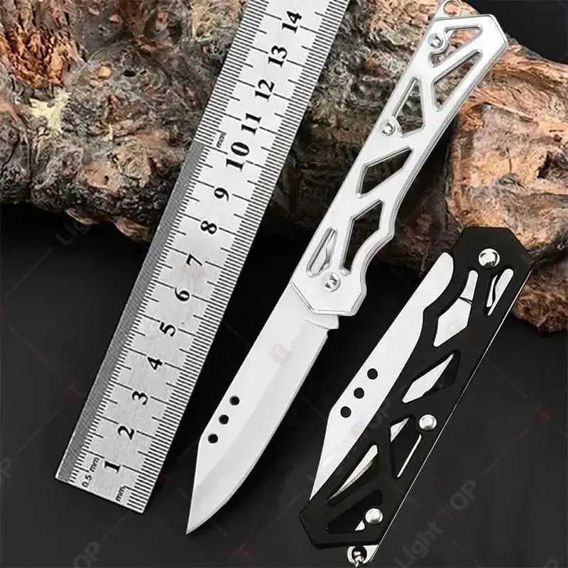 China China Pocket Folding Fruit Knife Set Stainless Steel Kitchen Paring Knife with Keychain Knife Non-slip Handle for Kitchen Accessories
