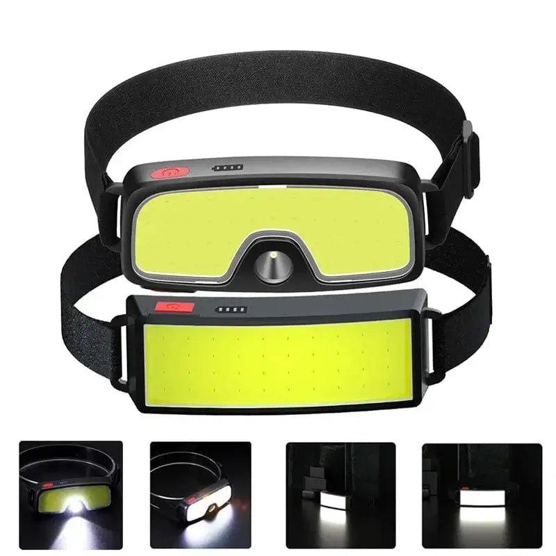 China China Powerful Headlamp Rechargeable COB LED Headlight Flashlight Outdoor Emergency Lantern Night Working Lights Camping Supplies