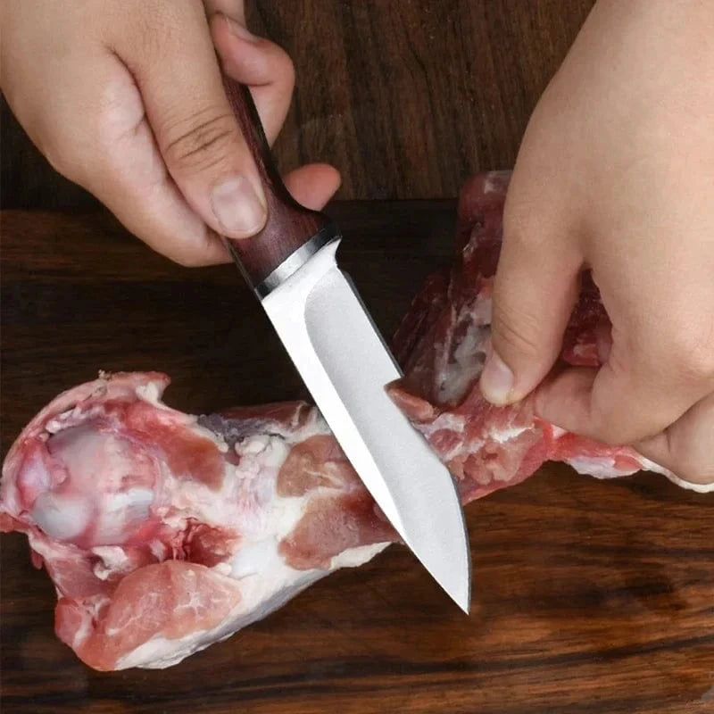 China China Professional Kitchen Knives Fruit Knife Stainless Steel Pocket Boning Knife Butcher Vegetable Slicing Meat Cleaver with Sheath