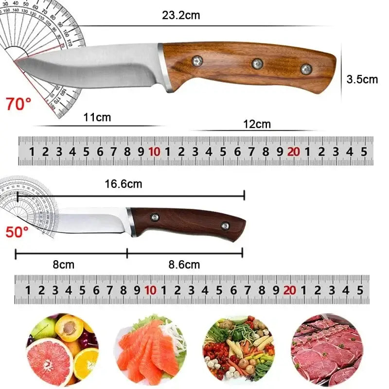 China China Professional Kitchen Knives Fruit Knife Stainless Steel Pocket Boning Knife Butcher Vegetable Slicing Meat Cleaver with Sheath