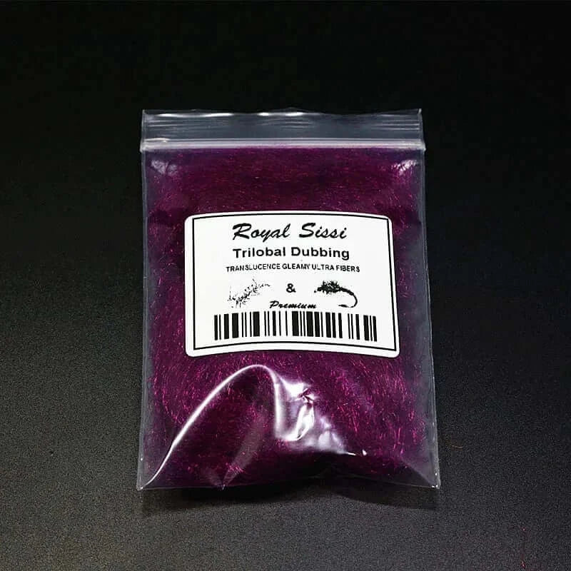 China China PURPLE 12 optional colors trilobal dubbing fly tying antron dubs translucence gleamy dubbing materials crystal czech buggy nymph dubs