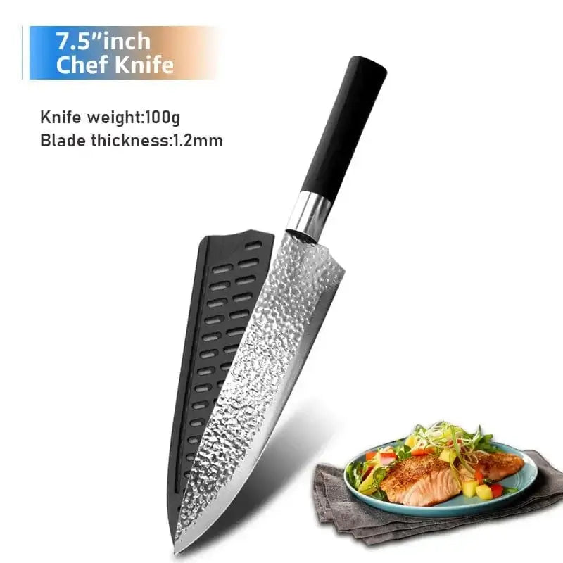 China China R / Russian Federation Chef knives 6 Set Professional Japanese Kitchen knives High Carban stainless steel Meat Cleaver Fruit Paring knife Chef Knife
