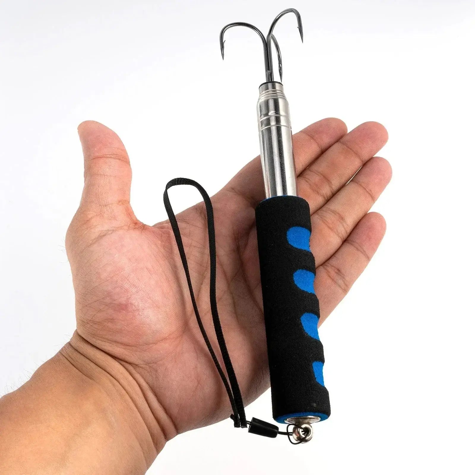 China China Random color L Telescopic Fishing Gaff Stainless Steel Triple Hook Sea Fishing Spear Telescoping Pole with Hook Boat Ice Fishing Squid Gaff