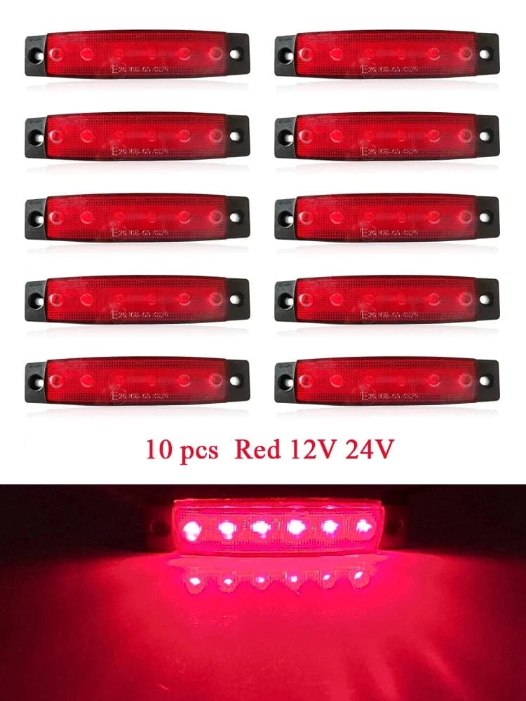 China China Red 10pcs Marine Boat Waterproof 12V 24V 6 LED Lamp Cabin Deck Courtesy Light Stern Transom Lights Blue For Small Boat Sailboat