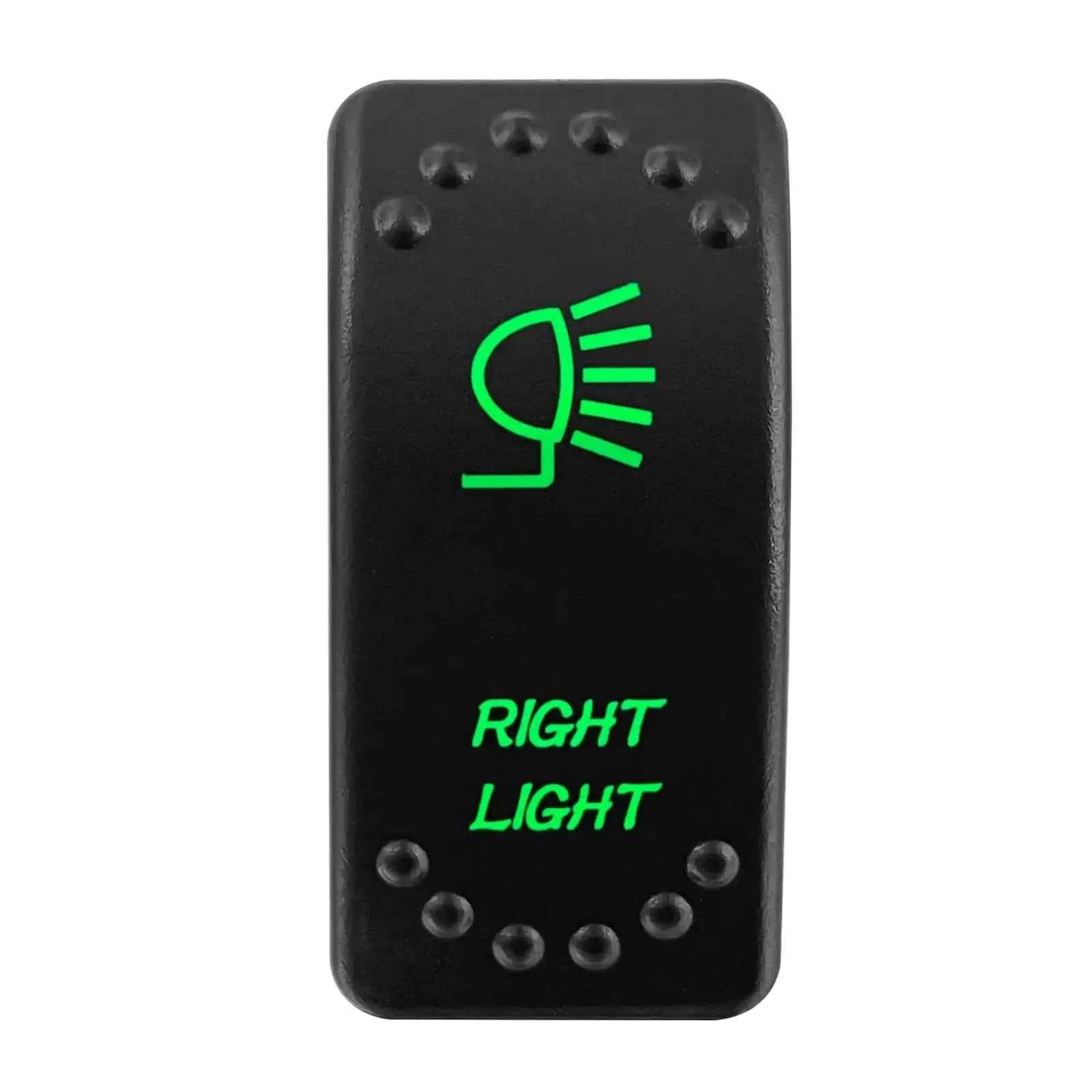 China China RIGHT LIGHT Waterproof Green Led Car Rocker Switch On Off 12V 20A Washer Wiper Momentary Toggle Switch For Marine Boat ATV RZR RV Autosteer