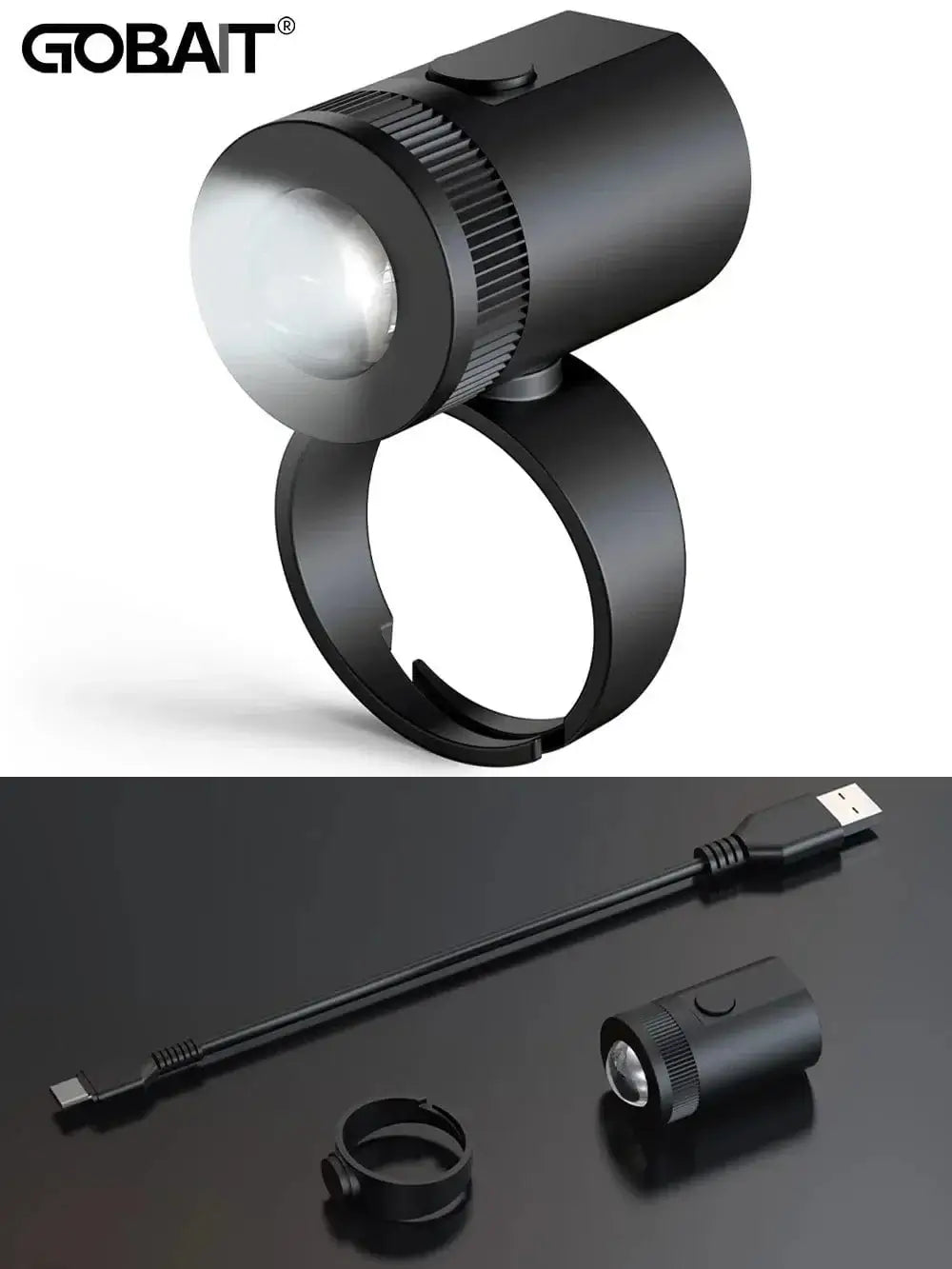 China China Ring Charge Light Flashlight Finger Light USB C Charge LED 360 Rotate Adjustable Ring Size Gadget Tool Camping Sport Night Beam Fishing Glove Lamp