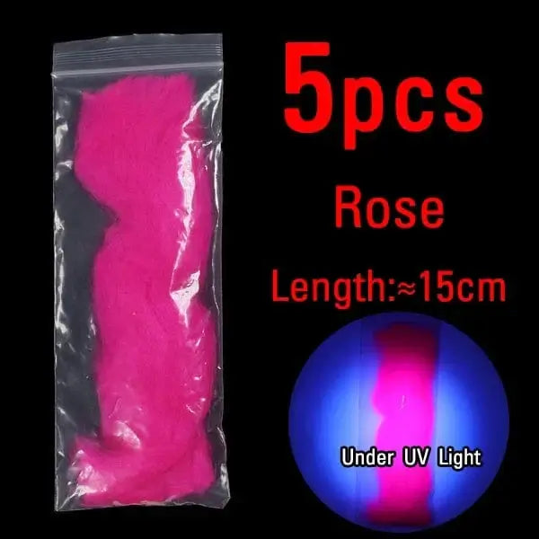 China China Rose 5PCS ICERIO Fly Fishing Multiple Color Egg Yarn Glow Bug Yarn Fiber Baitfish Lure Parachute Fly Tying Material