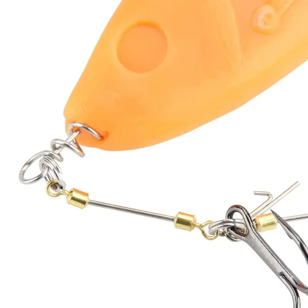 China China RoseWood Fishing Screw Rig Double VMC Fishing Hooks With Pike Center Pin Shad Belly Stingers For Shallow-Rigging, 1 Pcs Per Pack