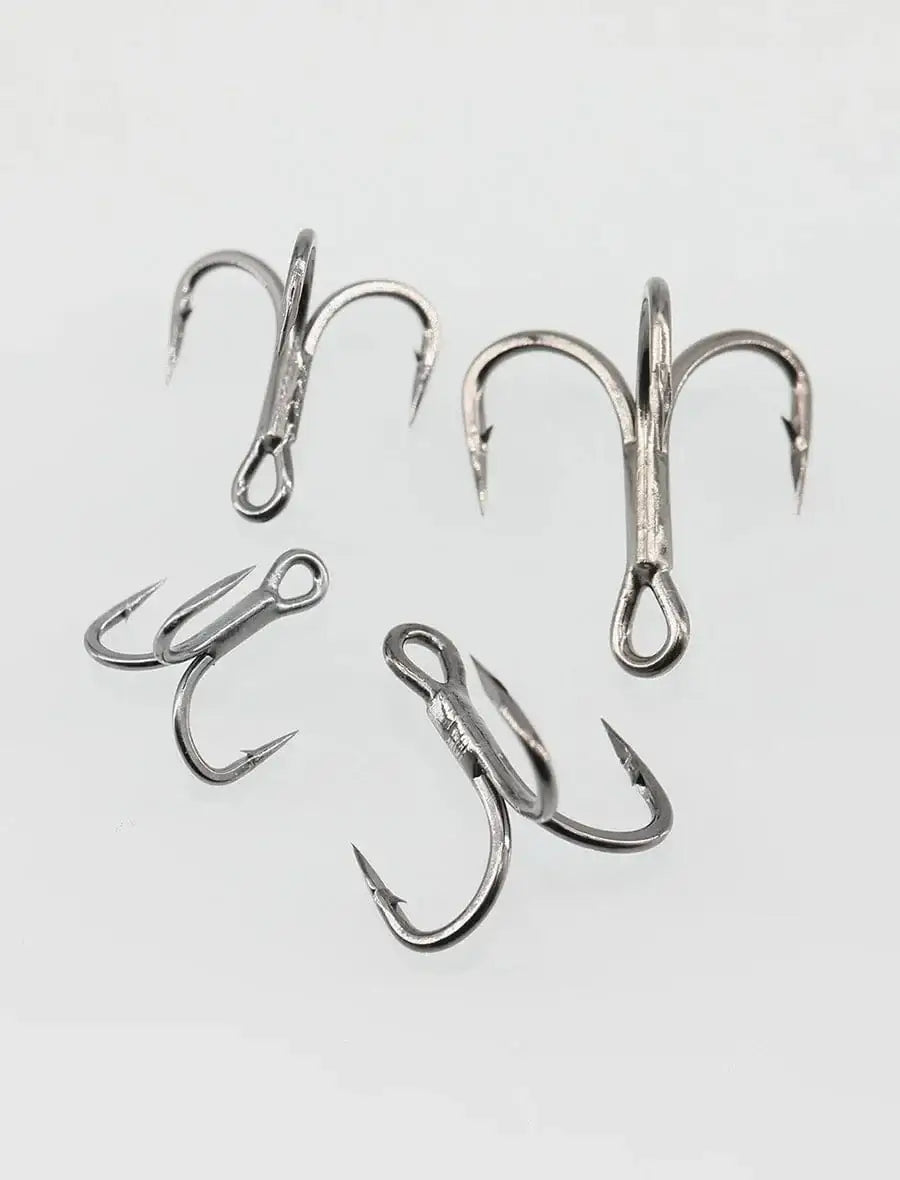 China China Saltwater Treble Hooks for Big Game Bluefish Salmon Kingfish 50/20pcs 8# 6# 4# 2# 1# 1/0 2/0 3/0 6X Strong Treble Fishing Hooks