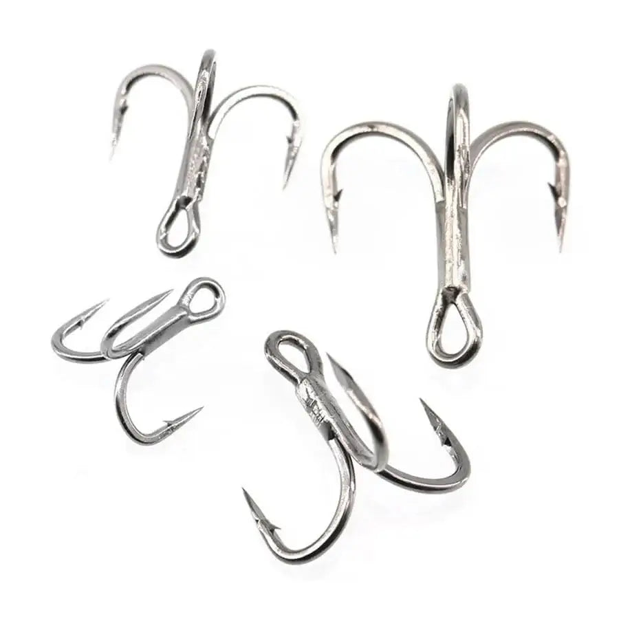 China China Saltwater Treble Hooks for Big Game Bluefish Salmon Kingfish 50/20pcs 8# 6# 4# 2# 1# 1/0 2/0 3/0 6X Strong Treble Fishing Hooks