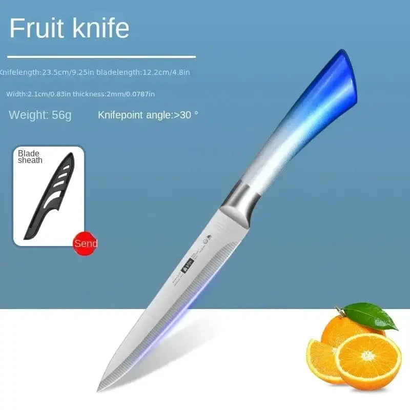 China China Seiko all-steel integrated knife with knife set - high-end kitchen knife - Gradual new fruit knife, sharp fruit - meat knife