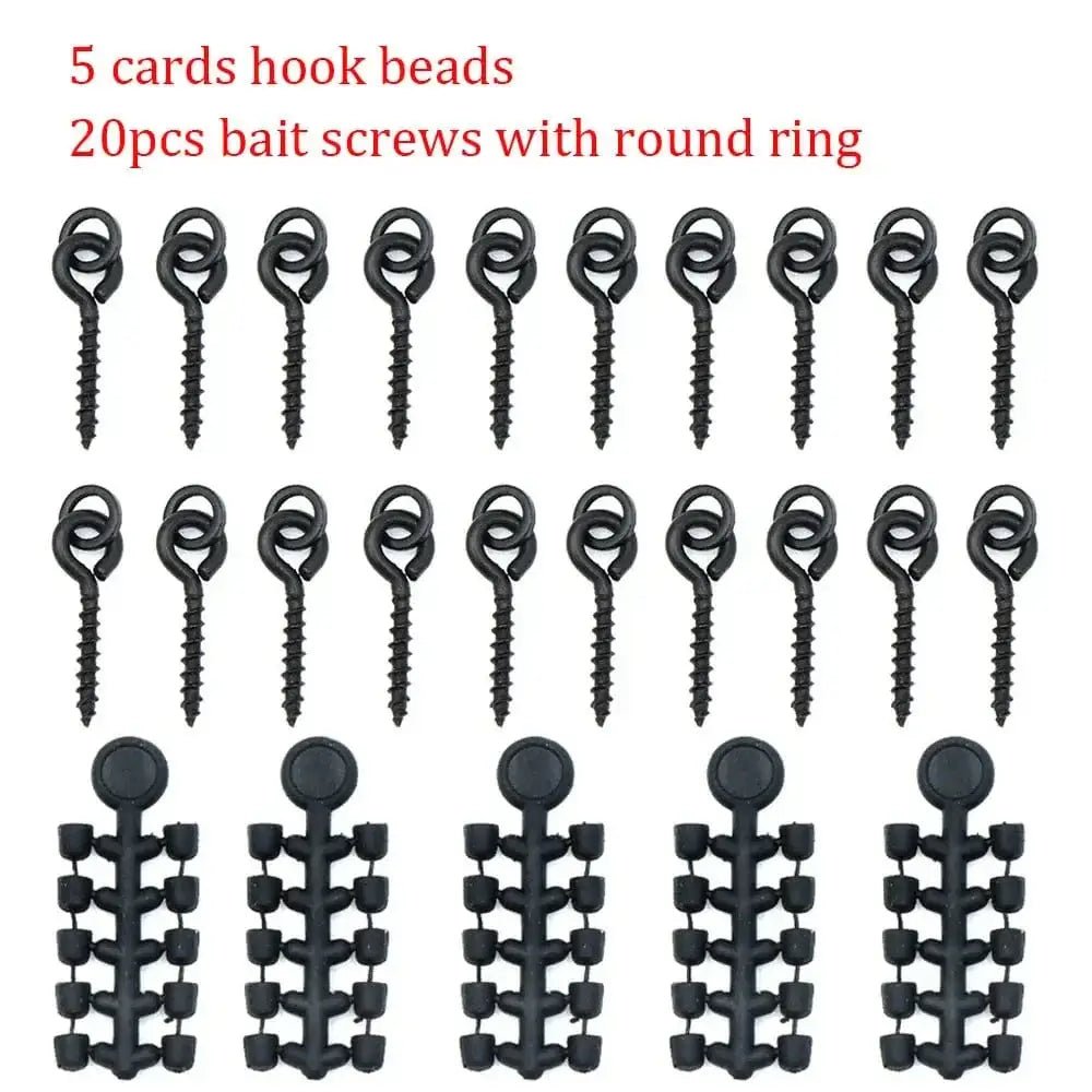 China China Set 1 Carp Fishing Accessories Set Fishing Hook Stopper Beads Fishing Bait Boilie Screws For Hair Rig Hooklink Holder Fishing Tackle