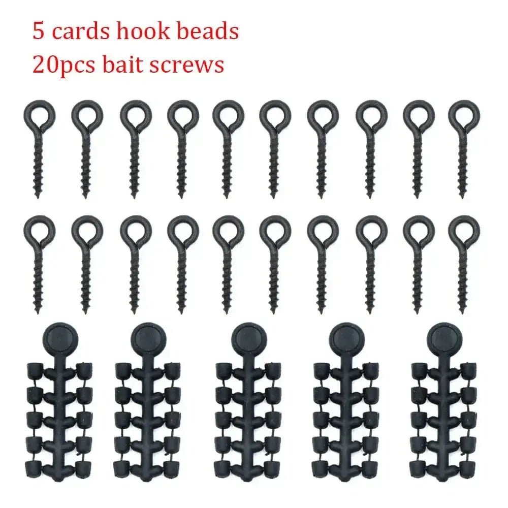 China China Set 3 Carp Fishing Accessories Set Fishing Hook Stopper Beads Fishing Bait Boilie Screws For Hair Rig Hooklink Holder Fishing Tackle