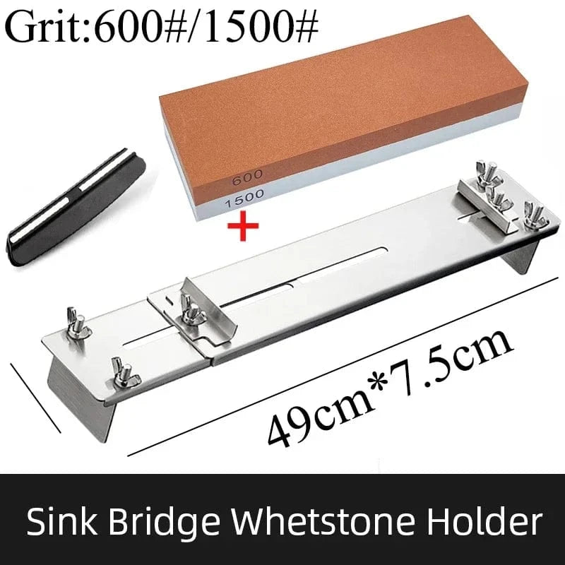 China China set B / as picture show 30-45cm Sink Bracket Sharpening Stone Holder Base Adjustable Knife Sharpener Metal Whetstone Grinder Kitchen Wet Chisel Pedestal