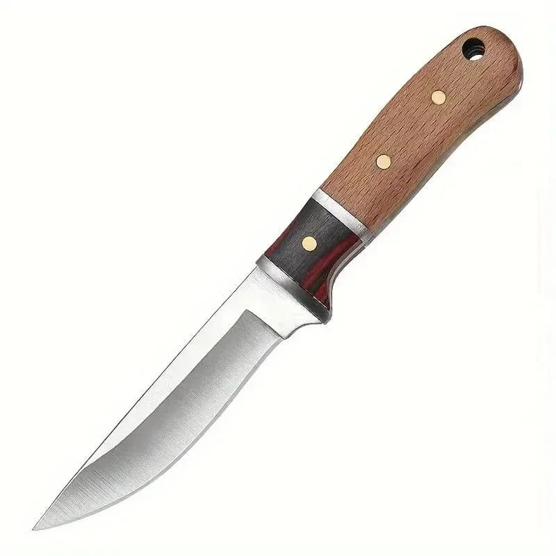 China China shuangpinyuanse 1pc, solid wood multi-use stainless steel fruit knife chef's knife meat knife cut steak knife