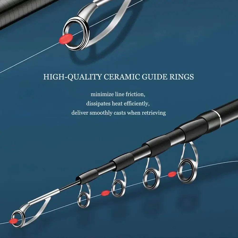 China China SIECHI Carbon Fiber Spinning Rod Telescopic Fishing Rod 1.8M 2.1M 2.4M 2.7M Casting Lure Feeder Rod Super Hard Carp Fishing Pole