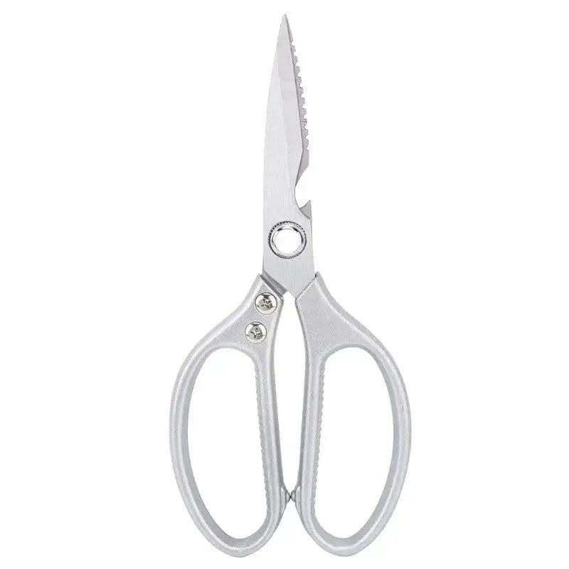 China China silver white / CHINA Kitchen Scissors Multifunctional Stainless Steel Food Scissors Chicken Bone Meat Fishing Crab Greens Cutting Trimming Scissors