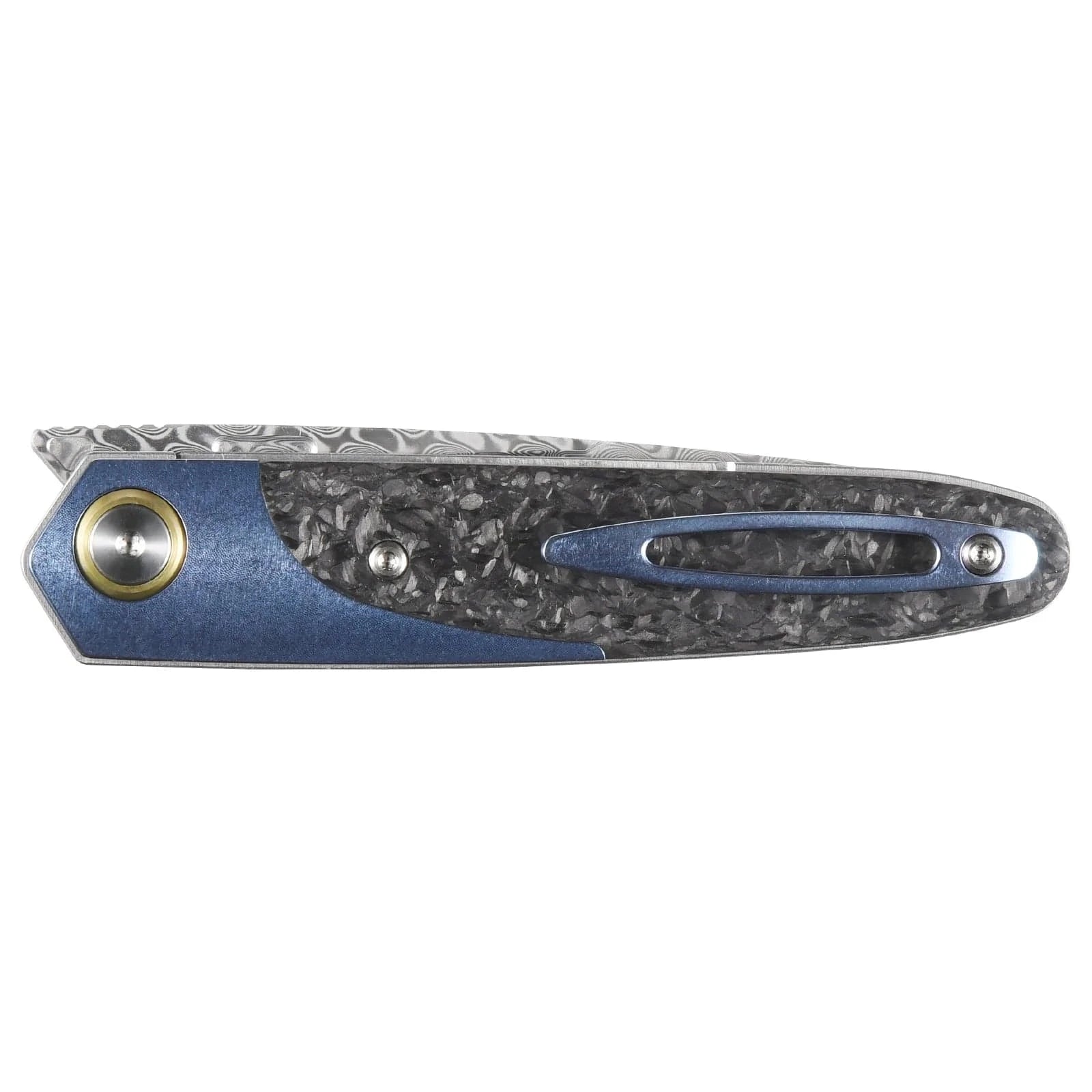 China China Sitivien ST245 Damascus Steel Folding Knives Ball Bearing Titanium Carbon Fiber Handle EDC Knifes for Working Camping Collection