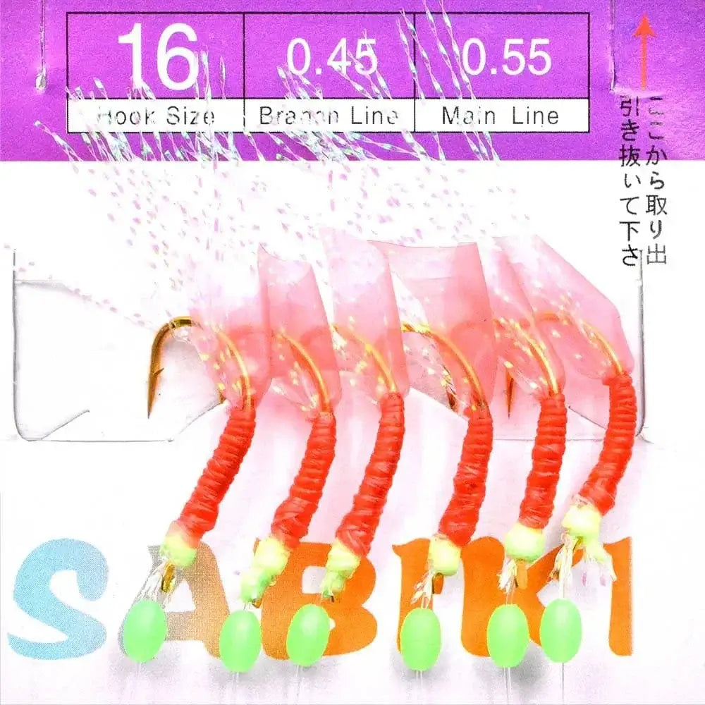 China China Size 16 5 Packs High Quality Sabiki Sea Fishing Lures Rigs Hooks Saltwater Soft Fishing Lure Tackle For Big Game de pesca