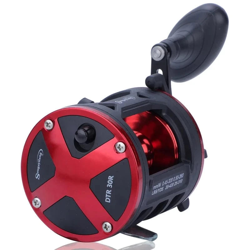 China China Sougayilang DTR-30 Trolling Drum Fishing Reels 3+1BB Left/Right Hand Saltwater Trolling Drum Fishing Reel Max Drag 28kg Pesca