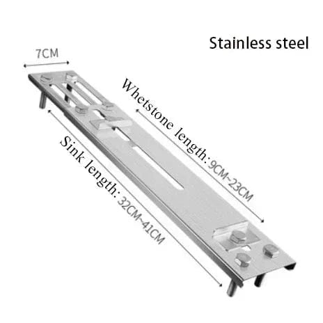 China China Stainless steel B / as picture show 30-45cm Sink Bracket Sharpening Stone Holder Base Adjustable Knife Sharpener Metal Whetstone Grinder Kitchen Wet Chisel Pedestal