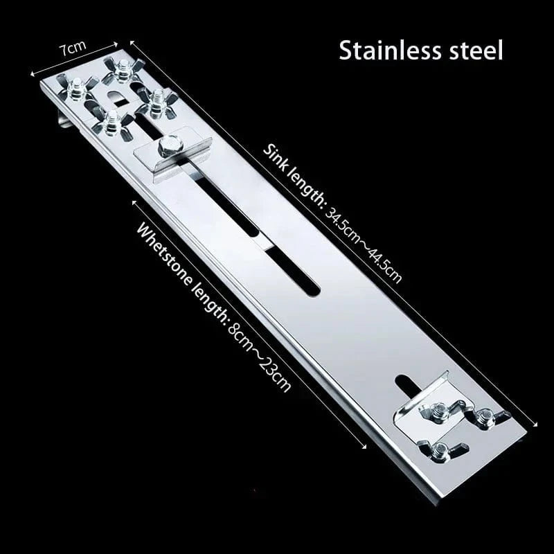 China China Stainless steel C / as picture show 30-45cm Sink Bracket Sharpening Stone Holder Base Adjustable Knife Sharpener Metal Whetstone Grinder Kitchen Wet Chisel Pedestal