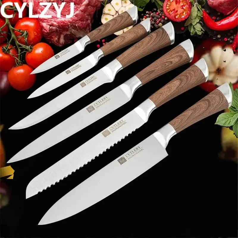 China China Stainless Steel Knife Set Kitchen Knives 6 Pcs Set