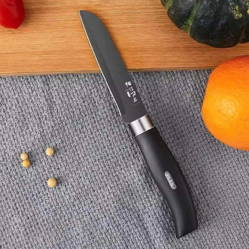 China China Style A High quality Black Steel Knife set Home multi-functional sharp Bone cutting knife, chef's slicing knife, kitchen accessories