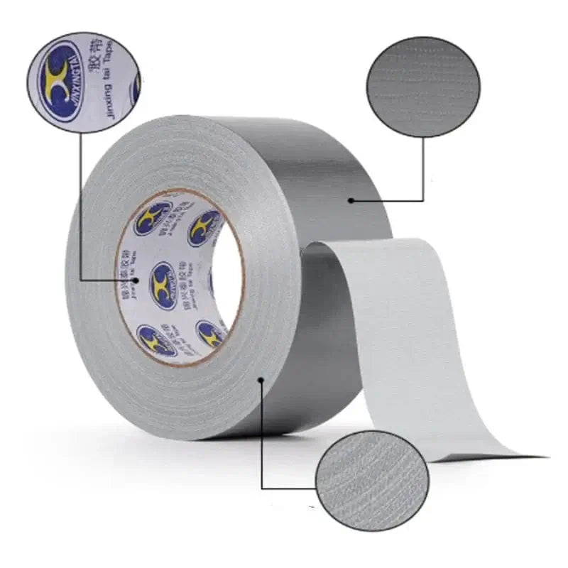 China China Super Sticky Cloth Duct Tape Carpet Floor Waterproof Tapes High Viscosity Silvery Grey Adhesive Tape DIY Home Decoration 10M
